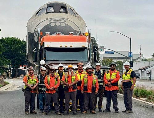 The “Inspiration” Space Shuttle Mock-Up Makes Its Move