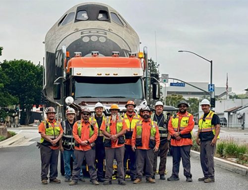 The “Inspiration” Space Shuttle Mock-Up Makes Its Move